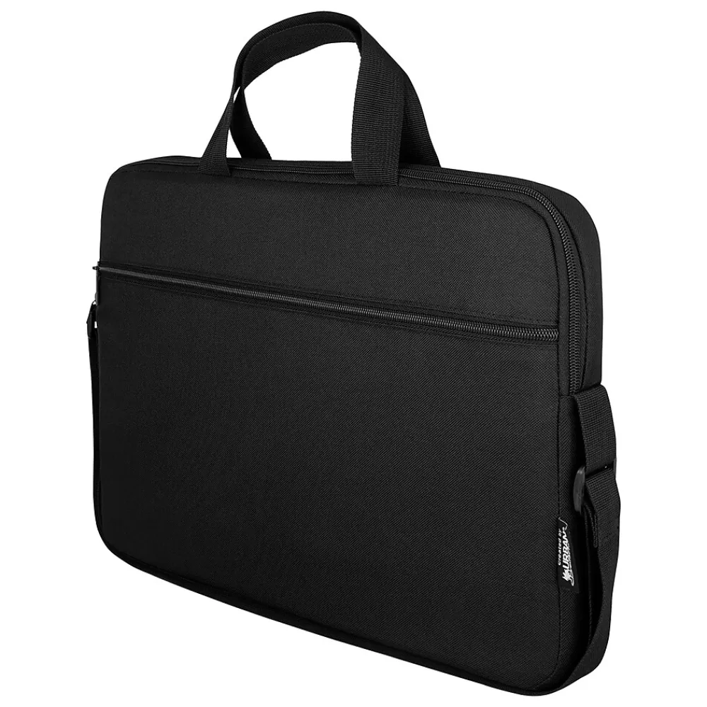 Laptop Bags|Urban Factory NYLEE 17.3" Polyester Water Resistant Laptop Bag, Black, 20/Pack (KIT17UBFX20PKSTP)