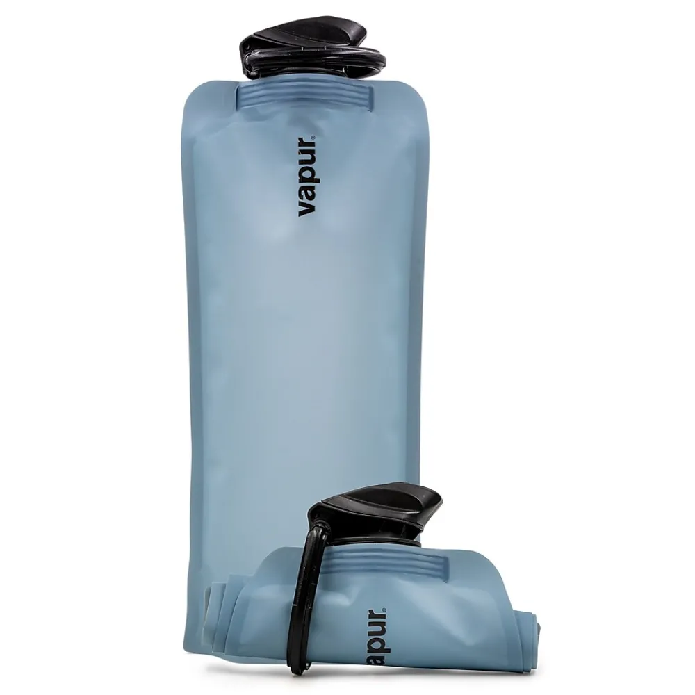 Vapur Anti-Bottle Collapsible Wide Mouth Water Bottle, 34 oz., Blue Steel (30173)