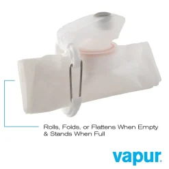 Vapur Anti-Bottle Collapsible Wide Mouth Water Bottle, 23 oz., Whiteout (30042)