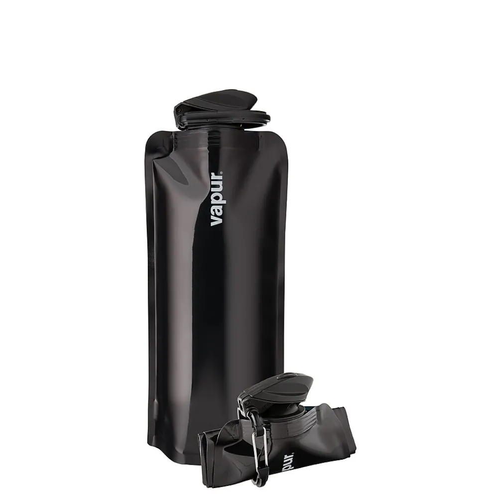 Vapur Anti-Bottle Collapsible Wide Mouth Water Bottle, 23 oz., Black (30046)