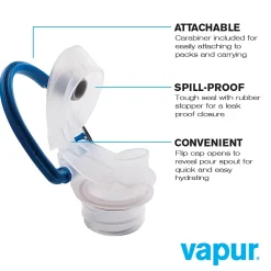 Vapur Anti-Bottle Collapsible Wide Mouth Water Bottle, 23 oz., Admiral Blue (30038)