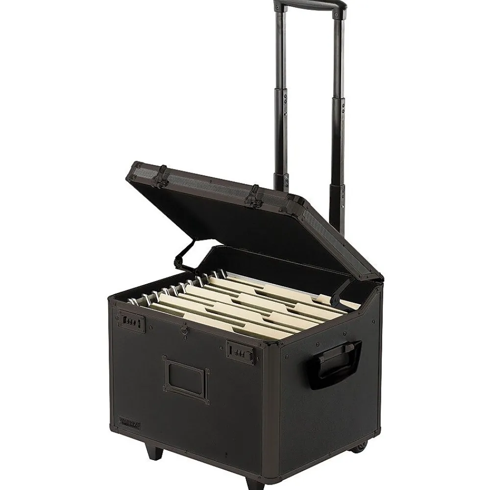 File Storage|Vaultz Locking Mobile File Chest, Letter/Legal, Tactical Black (VZ00307)