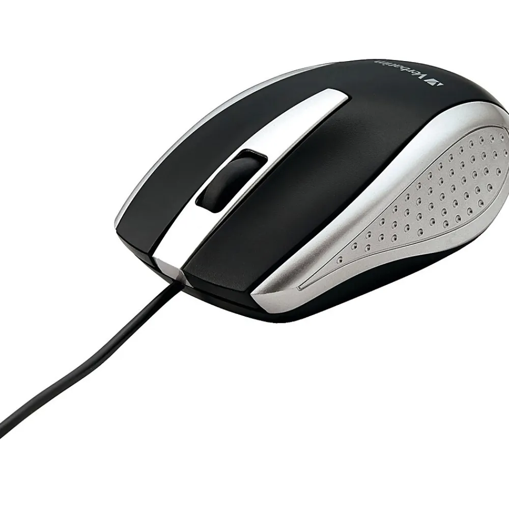 Best Verbatim 99741 Corded Notebook Optical Wireless Laser Mouse, Silver