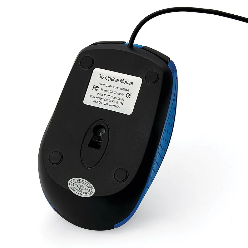 Outlet Verbatim Corded Notebook Optical 99743 Mouse, Blue