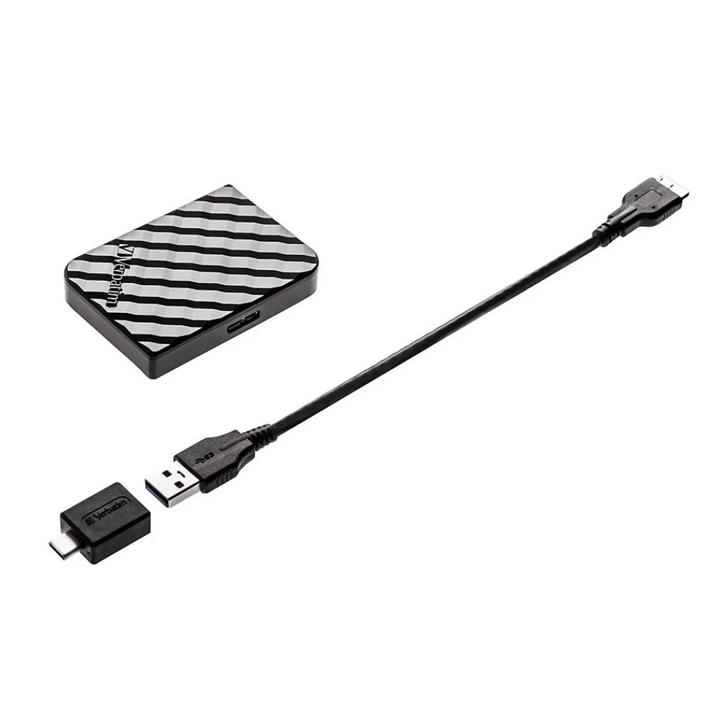 Online Verbatim Store 'N' Go Mini 1TB External Portable USB 3.2 Solid State Drive, Black (53237)