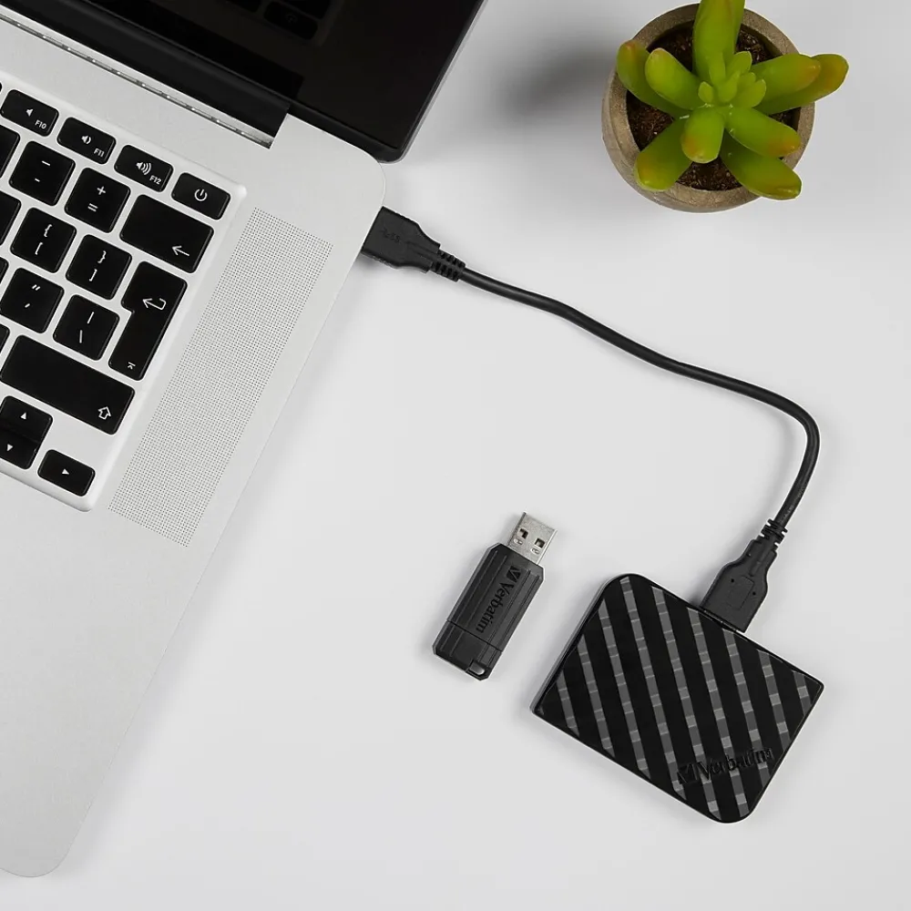 Online Verbatim Store 'N' Go Mini 1TB External Portable USB 3.2 Solid State Drive, Black (53237)