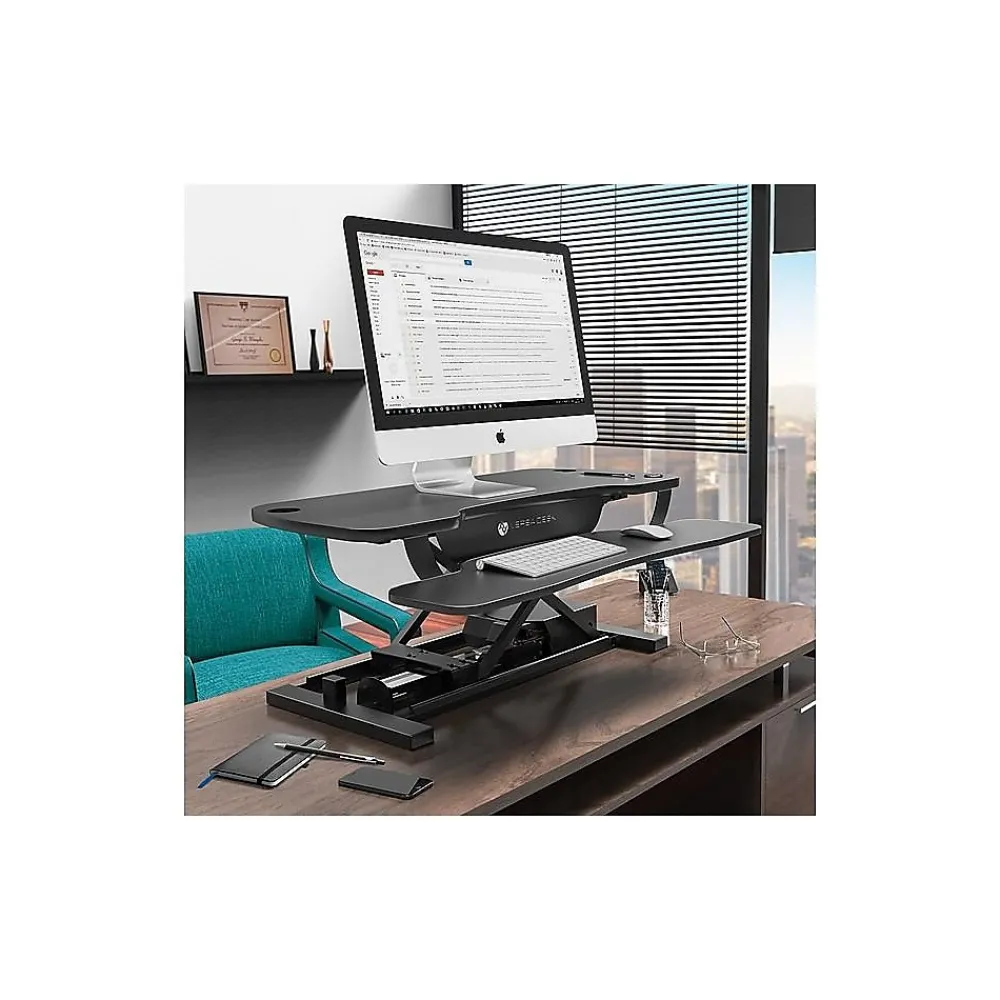 Standing Desks*VersaDesk PowerPro 48"W Electric Adjustable Standing Desk Converter, Black (SP7644824-00-01)