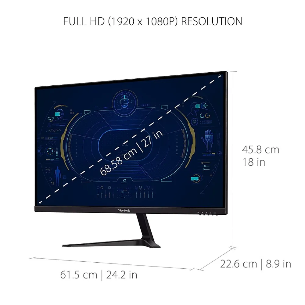 New ViewSonic 27" 165 Hz LED Gaming Monitor, Black (VX2718-P-MHD)