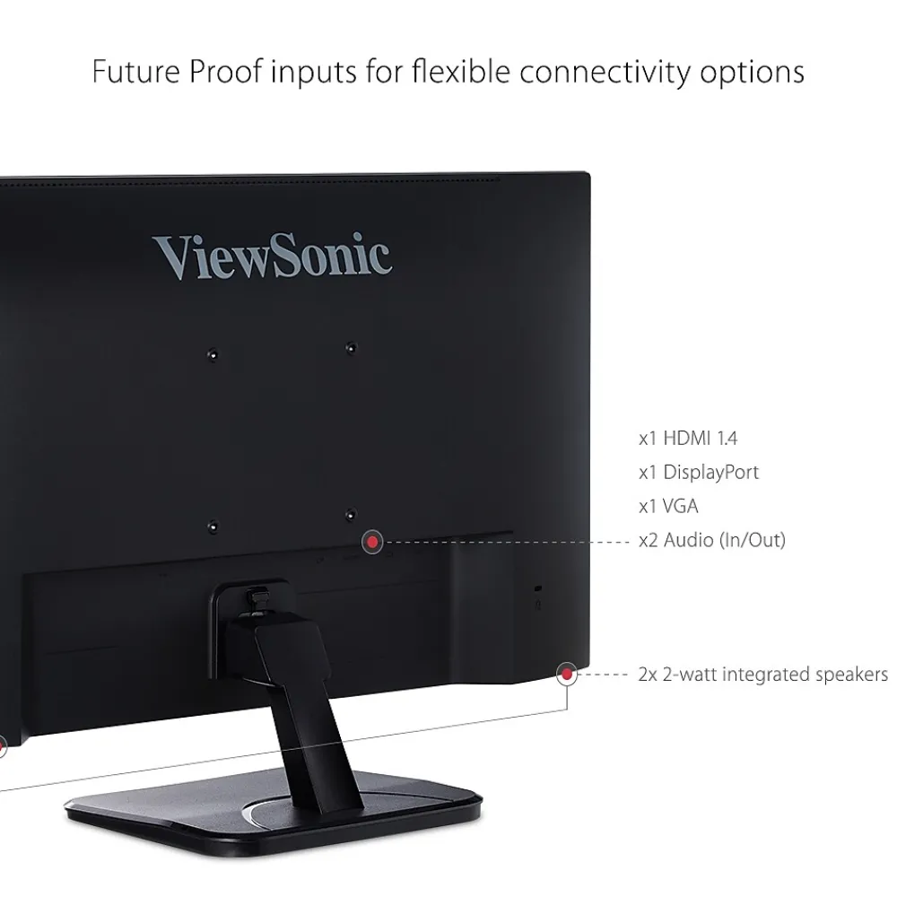 Online ViewSonic 27" 100 Hz LED Monitor, Black (VA2756-MHD)