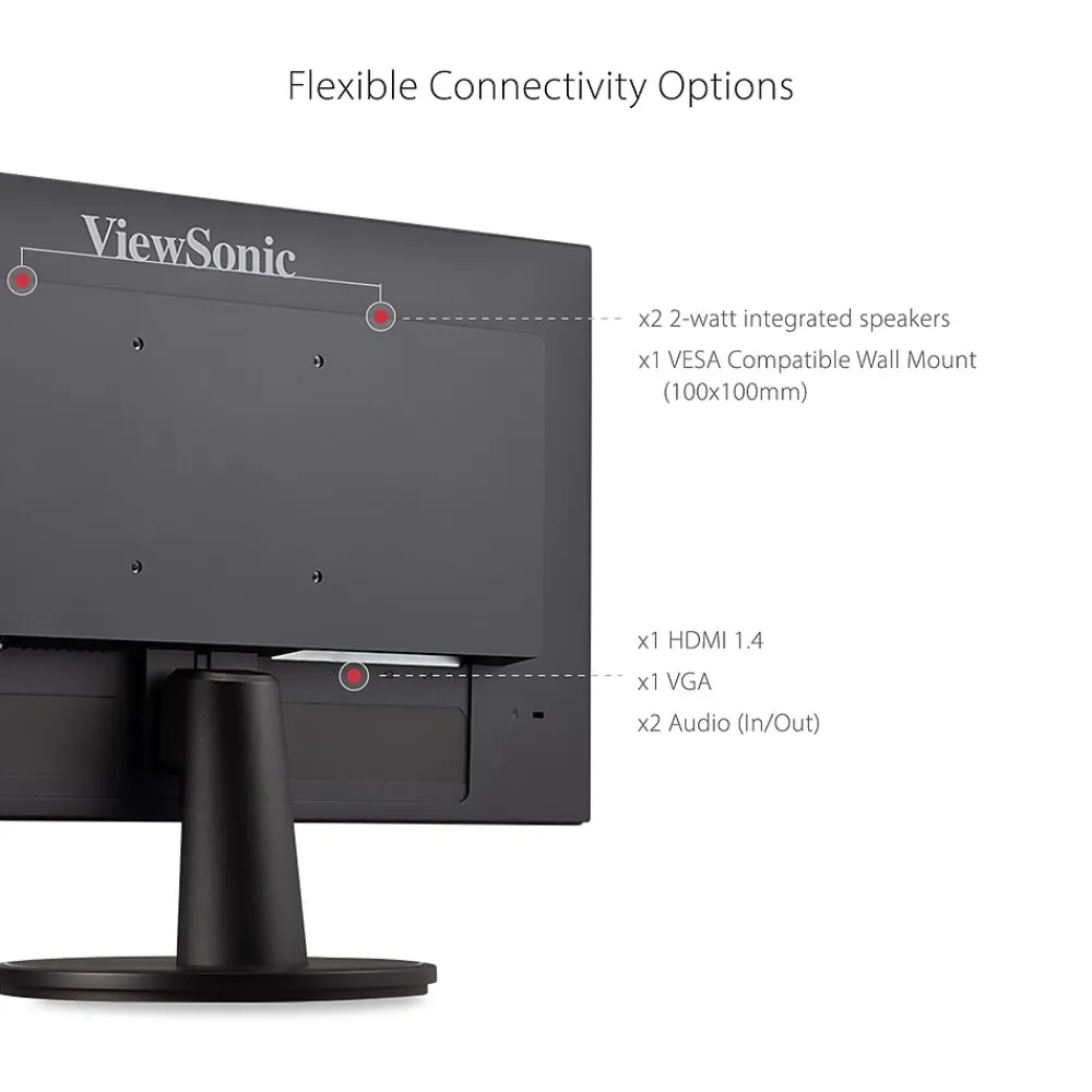 Discount ViewSonic 22" 100 Hz LED Monitor, Black (VA2247-MH)
