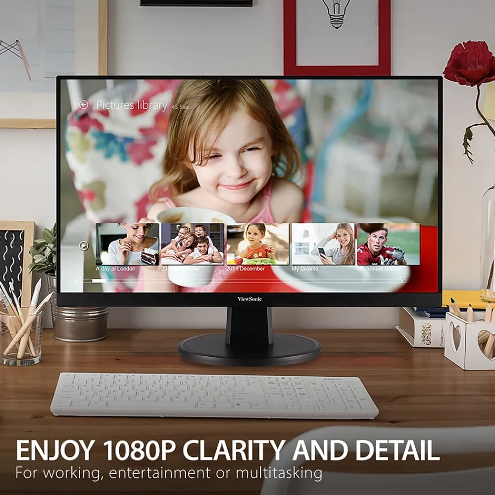 Discount ViewSonic 24" 100 Hz LED USB-C Monitor, Black (VA2447-MHU)