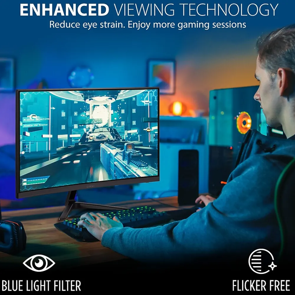 New ViewSonic 24" Curved 165Hz LED Gaming Monitor, Black (VX2418C)