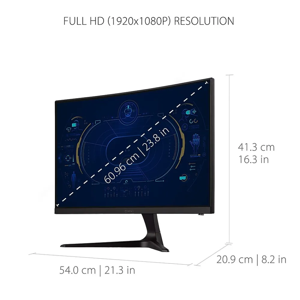 New ViewSonic 24" Curved 165Hz LED Gaming Monitor, Black (VX2418C)