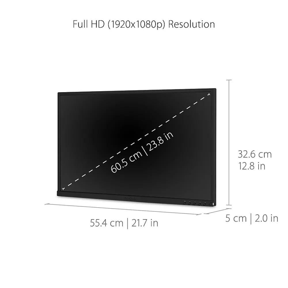 Outlet ViewSonic 24" Dual Pack 1080p IPS LED Monitors, Black (VG2448_H2)