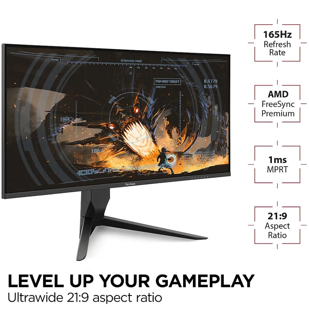 Outlet ViewSonic 34" 165Hz LCD Gaming Monitor, Black (VX3418-2K)