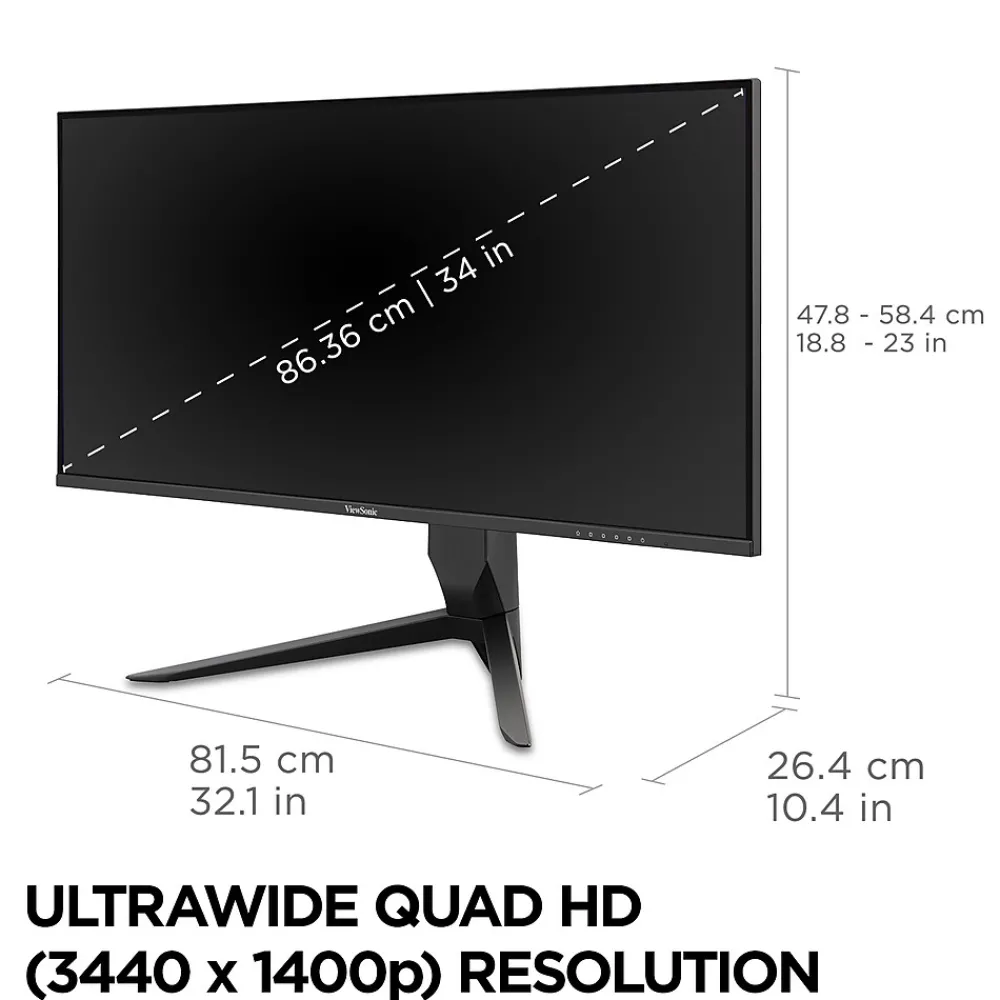 Outlet ViewSonic 34" 165Hz LCD Gaming Monitor, Black (VX3418-2K)