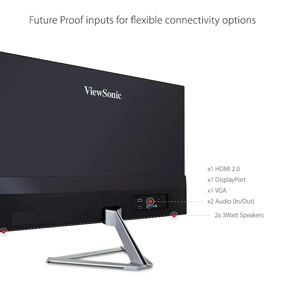 Discount ViewSonic 24" 75Hz LCD Monitor, Silver (VX2476-SMHD)