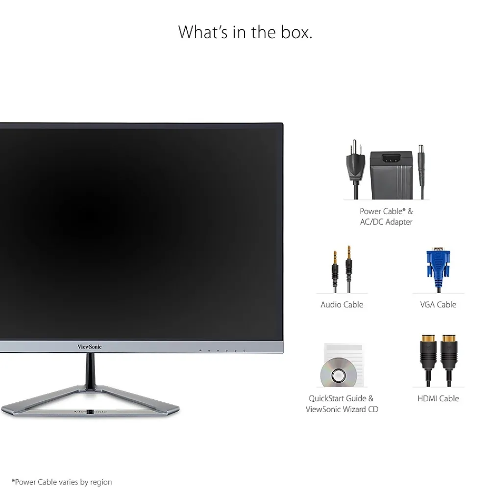 Discount ViewSonic 24" 75Hz LCD Monitor, Silver (VX2476-SMHD)