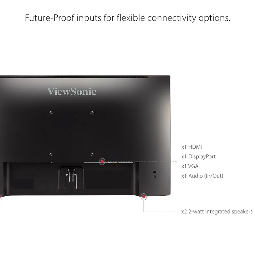 Discount ViewSonic 22" 75Hz LED Dual Pack Head-Only Monitors, Black (VA2256-MHD_H2)