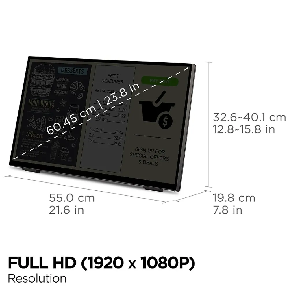 ViewSonic 24" 60Hz LED Monitor, Black (TD2465)