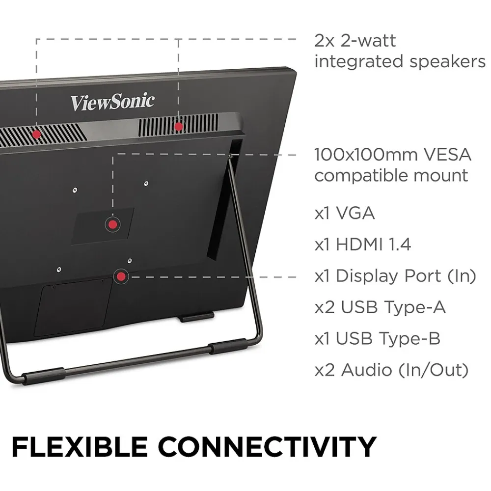 ViewSonic 24" 60Hz LED Monitor, Black (TD2465)