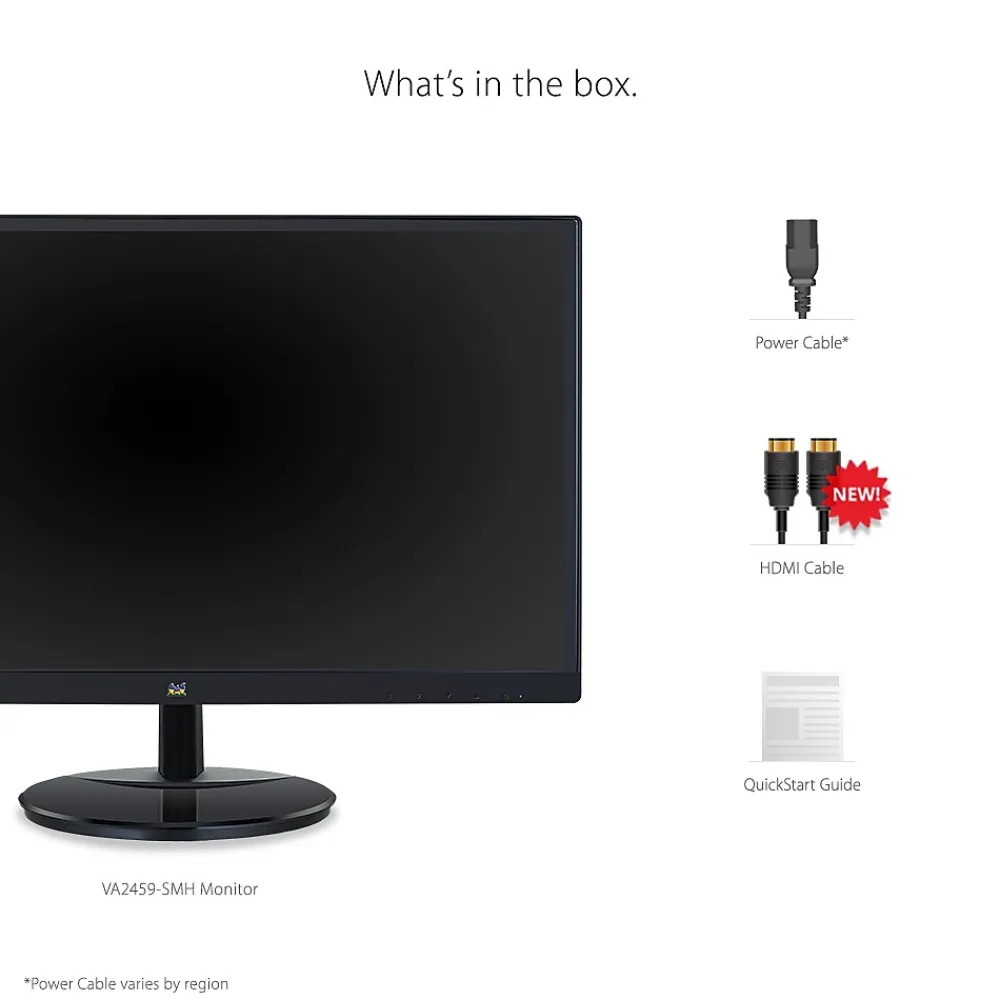 Hot ViewSonic 24" 100Hz LED Monitor, Black (VA2459-SMH)
