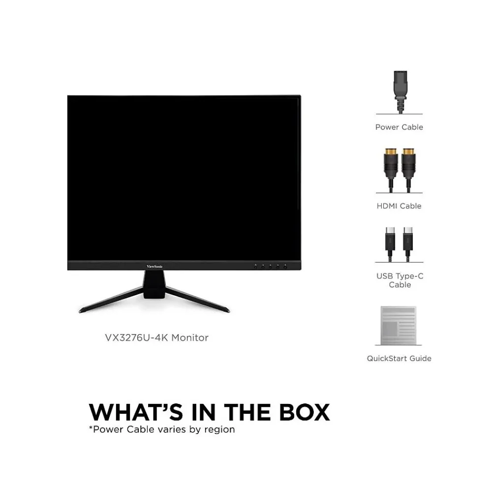 Discount ViewSonic 32" 4K Ultra HD 60Hz LED Monitor, Black (VX3267U-4K)