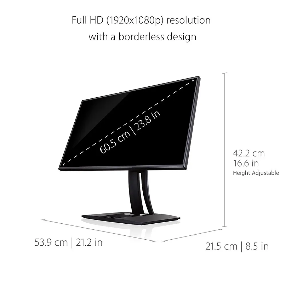 Outlet ViewSonic ColorPro 24" 60 Hz LCD Monitor, Black (VP2468A)