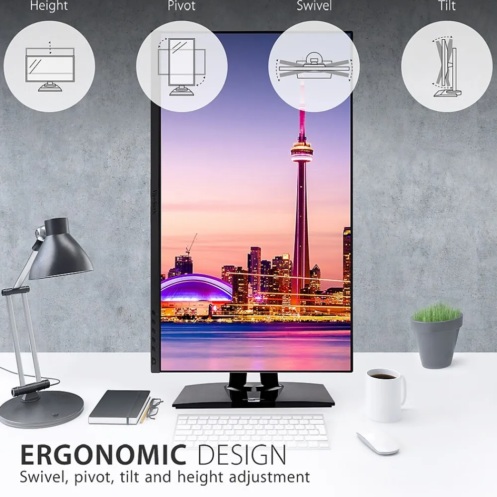 Online ViewSonic ColorPro 27" 4K Ultra HD 60Hz LED Monitor, Black (VP2756-4K)