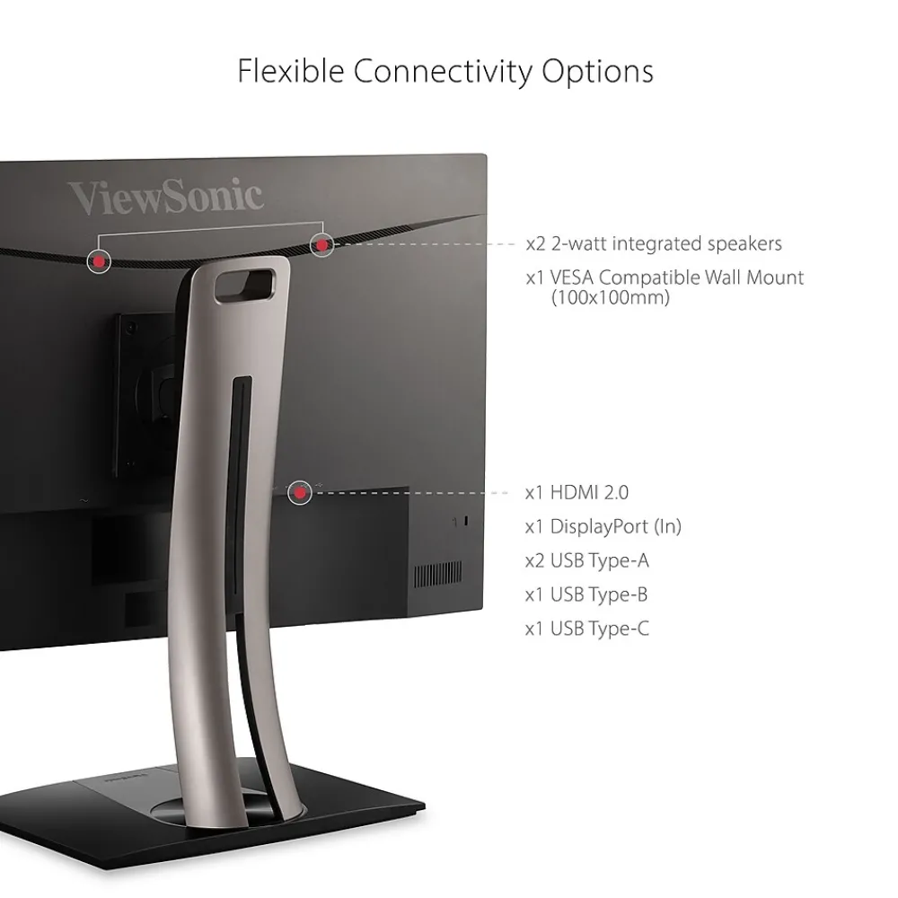 Online ViewSonic ColorPro 27" 4K Ultra HD 60Hz LED Monitor, Black (VP2756-4K)