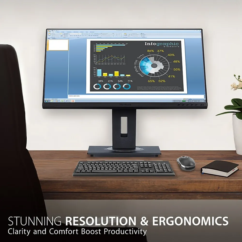 Hot ViewSonic Ergonomic 24" 60Hz LCD Monitor, Black (VG2455)
