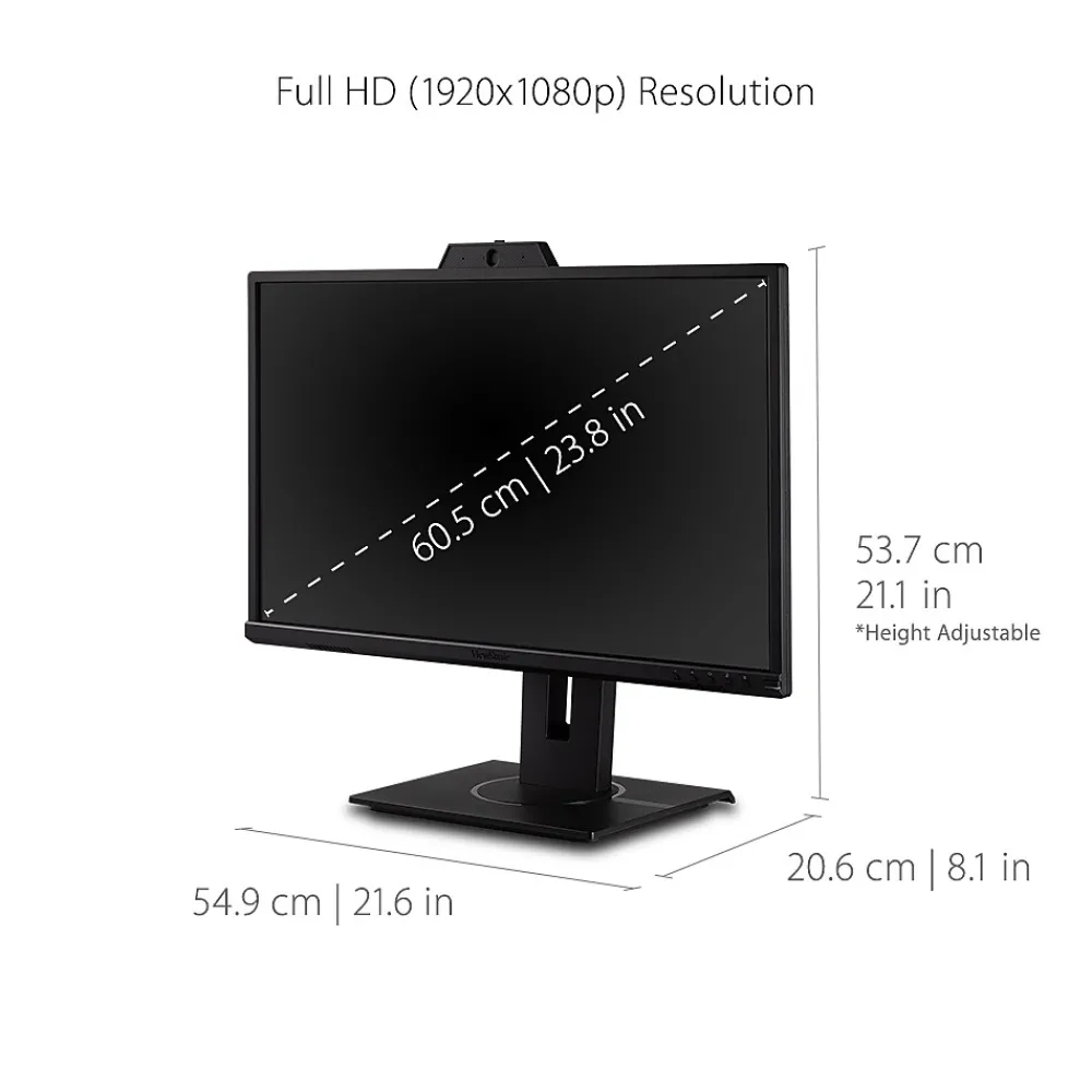 Clearance ViewSonic Ergonomic 24" 60Hz LCD Monitor, Black (VG2440V)