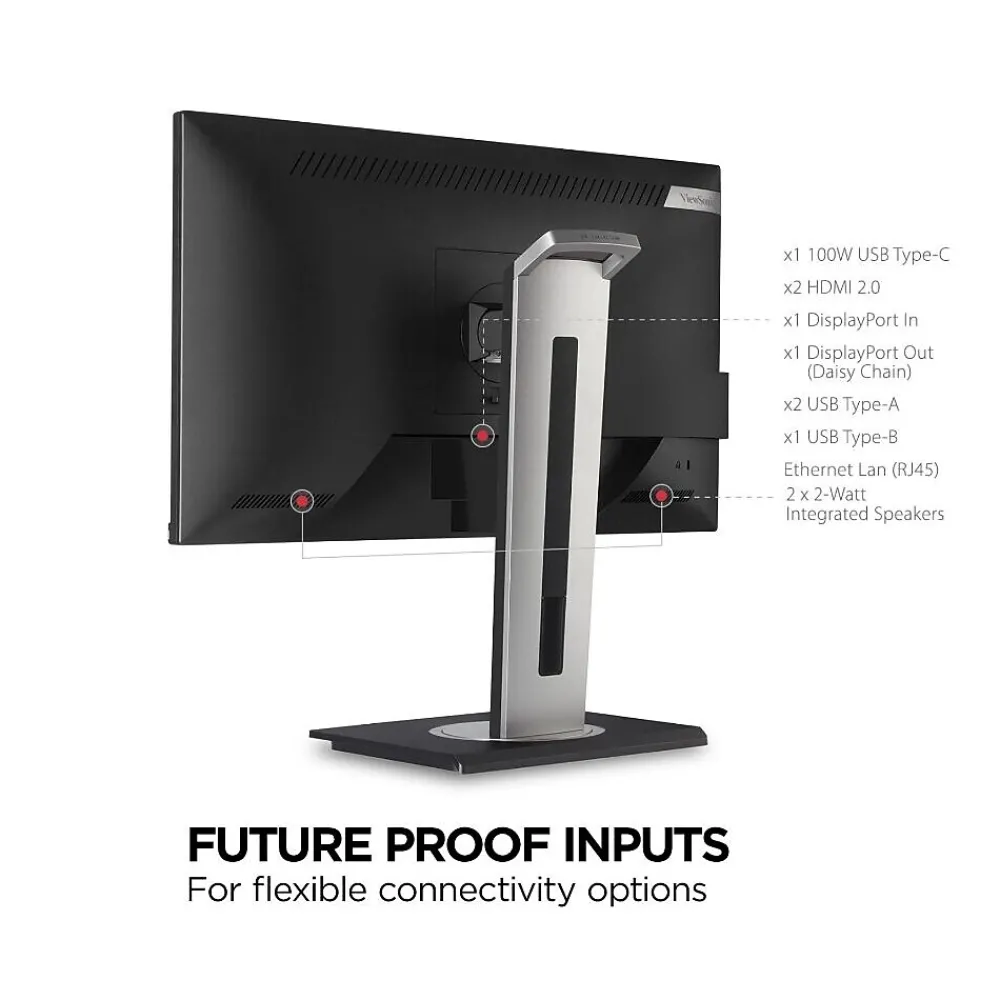 New ViewSonic Ergonomic 27" 60Hz LCD Monitor, Black (VG2756A-2K)