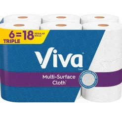 Viva Choose-A-Sheet Multi-Surface Cloth Paper Towels, 2-Ply, 165 Sheets/Roll, 6 Rolls/Pack (53663)