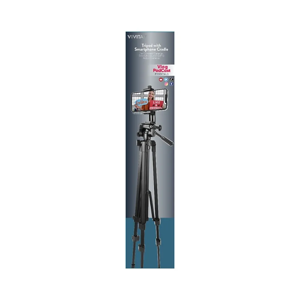 Universal Photo/Video Tripod (VIVVPT1252STK6)<Vivitar Discount