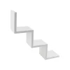 Shelving*V-Light 3-Shelf Wall-Mounted Ladder-Style Unit, 17.25", White (VW161006W)