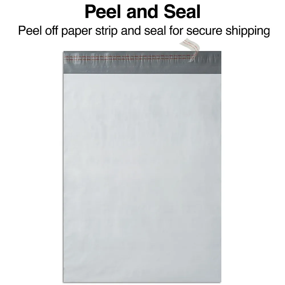 Sale Staples 14.5"W x 19"L Peel & Seal Poly Mailer, 5/Pack (56545)