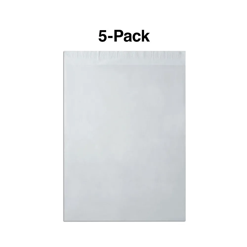 Sale Staples 19"W x 24"L Peel & Seal Poly Mailer, 5/Pack (51634)