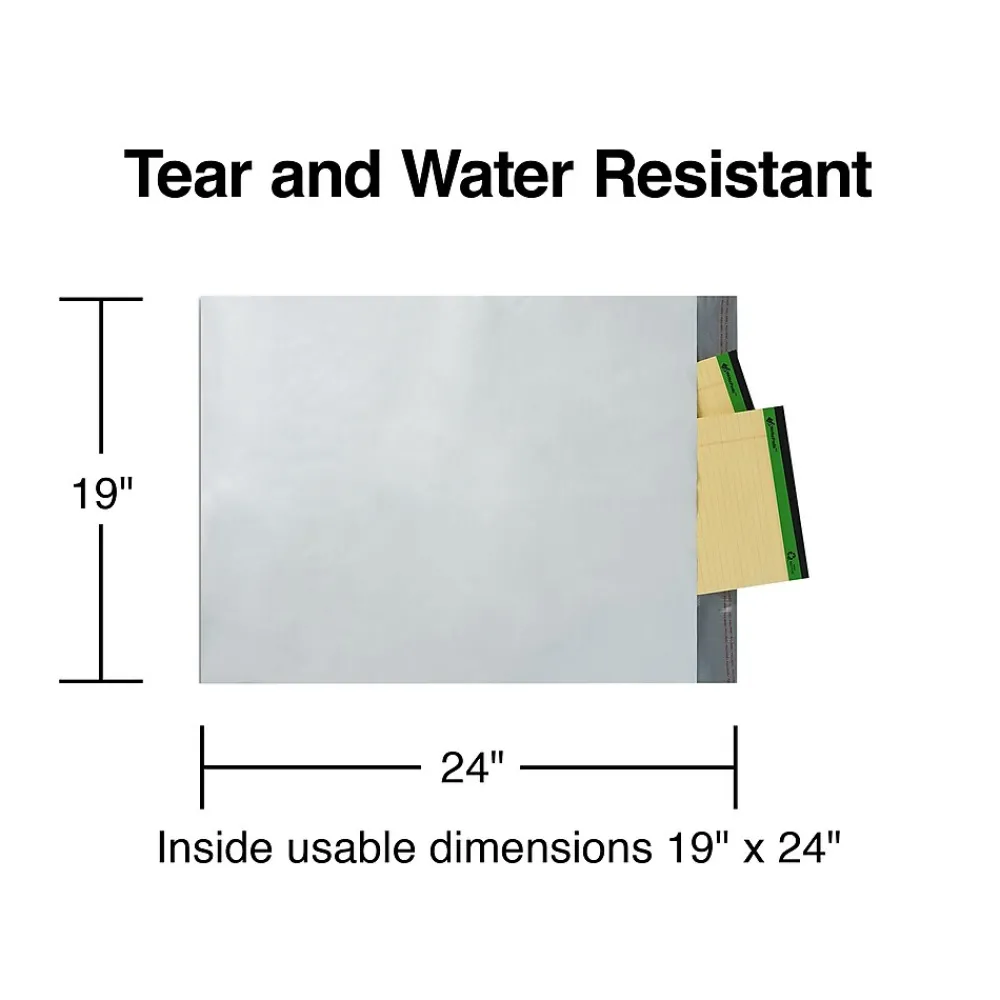 Sale Staples 19"W x 24"L Peel & Seal Poly Mailer, 5/Pack (51634)