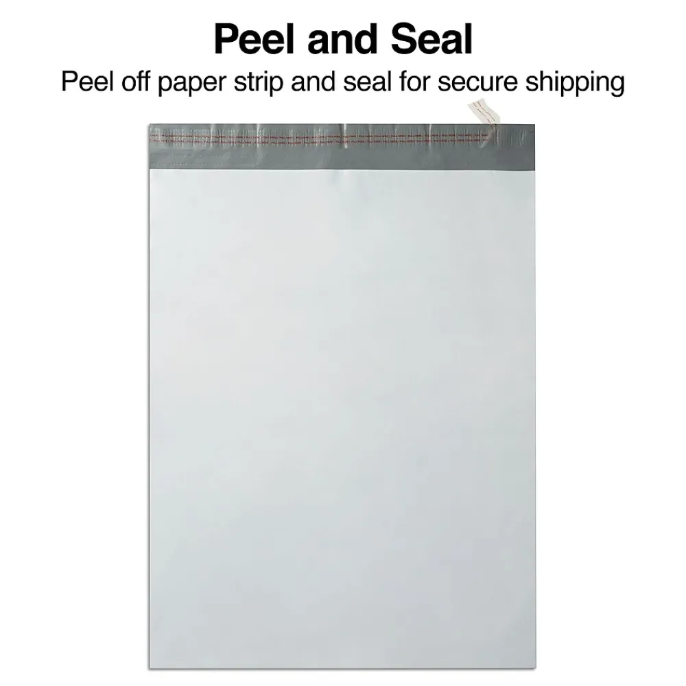 Sale Staples 19"W x 24"L Peel & Seal Poly Mailer, 5/Pack (51634)