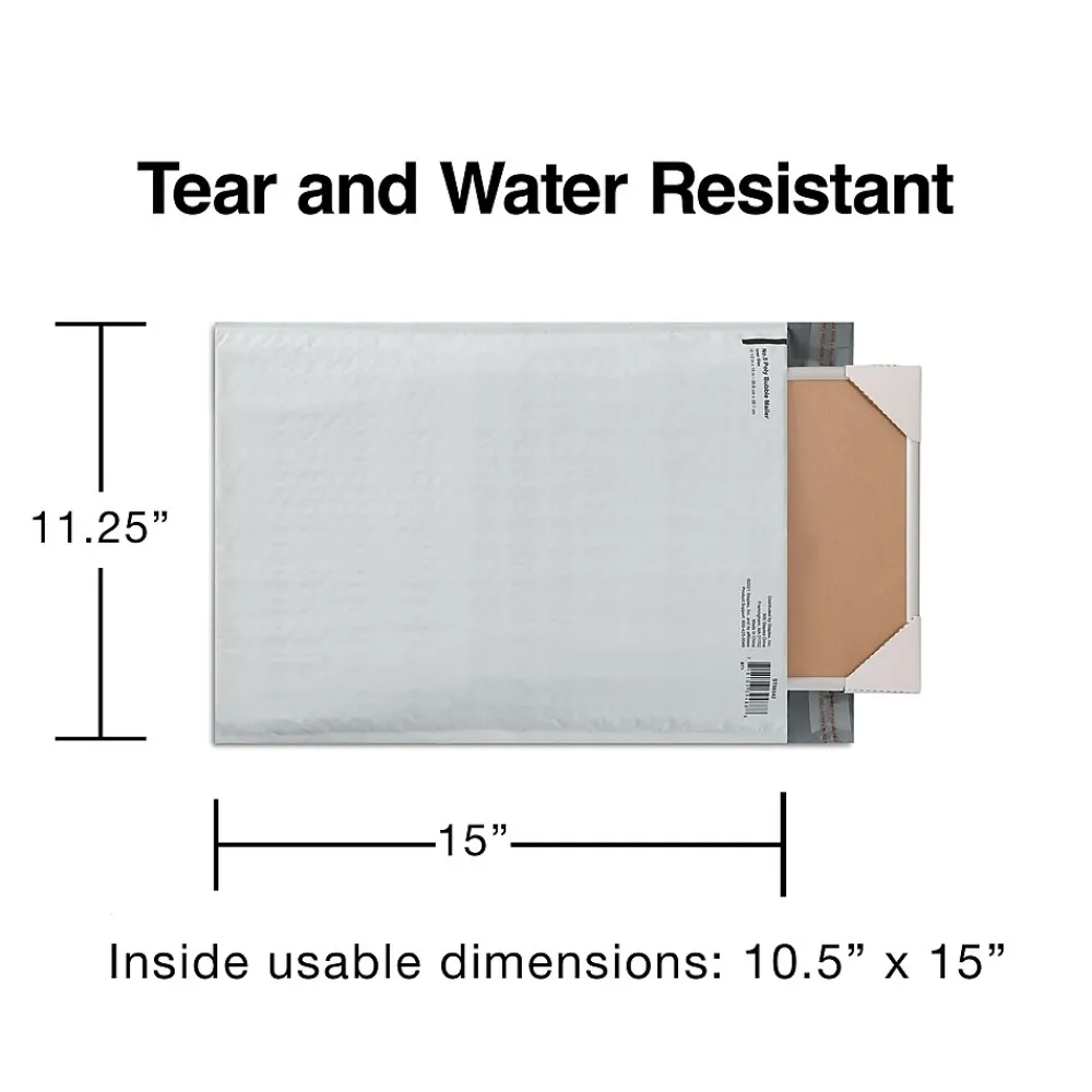 Discount Staples 10.5"W x 15"L Self-Sealing Bubble Mailer (56542)