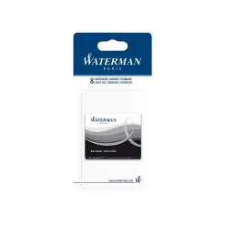 Pens|Waterman Paris Fountain Cartridge Pen Refill, Black Ink, 8/Pack (S0712991)