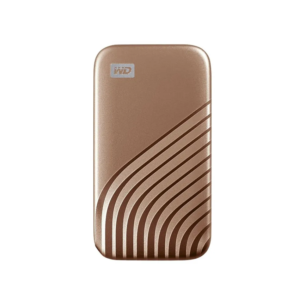 Outlet WD My Passport 2TB USB 3.2 External Solid-State Drive, Gold (BAGF0020BGD-WESN)