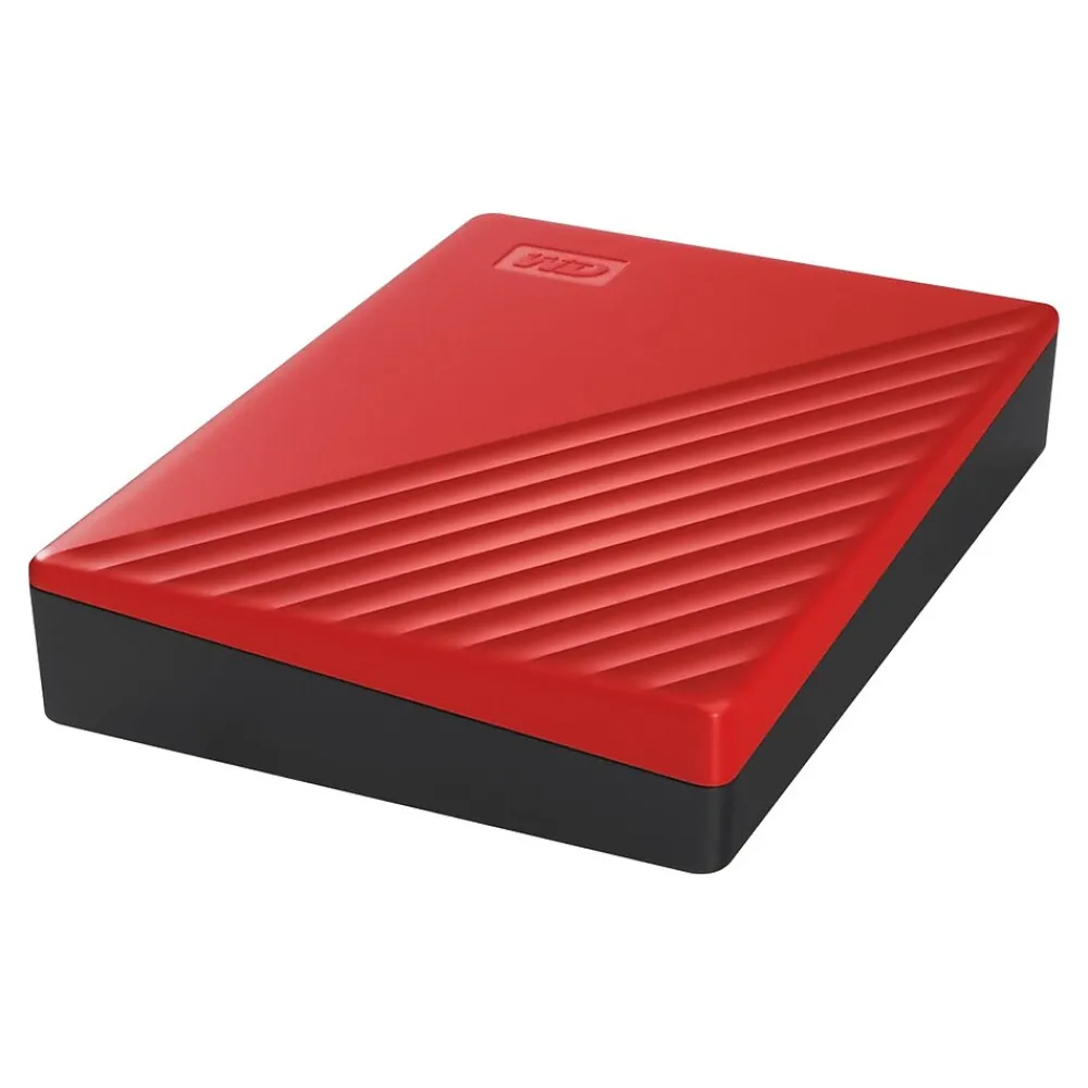 Online WD My Passport 4TB USB 3.2 Gen 1 External Hard Drive, Red (BPKJ0040BRD-WESN)