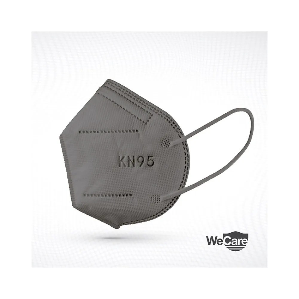 WeCare Disposable KN95 Face Mask, Adult, Dark Gray, 20 Masks/Box, 50 Boxes/Pack (TBN203231)