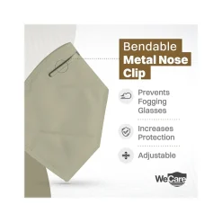 WeCare Earth Tones Disposable KN95 Fabric Face Masks, One Size, Assorted Colors, 20/Pack (WMN100126)