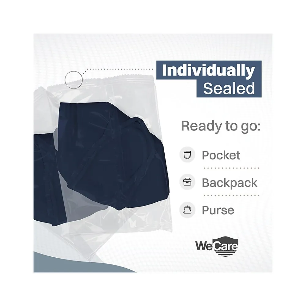 WeCare Ocean Tones Disposable KN95 Fabric Face Masks, One Size, Assorted Colors, 20/Pack (WMN100123)