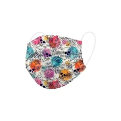 WeCare 3-ply Ear Loop Disposable Face Mask, Adult, Skulls, Combo Pack 50/Box (WMN100099)