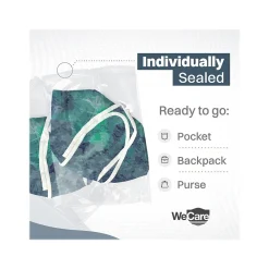 WeCare Tie Dye Disposable KN95 Fabric Face Masks, One Size, Assorted Colors, 20/Pack, 50 Packs/Carton (TBN203263)