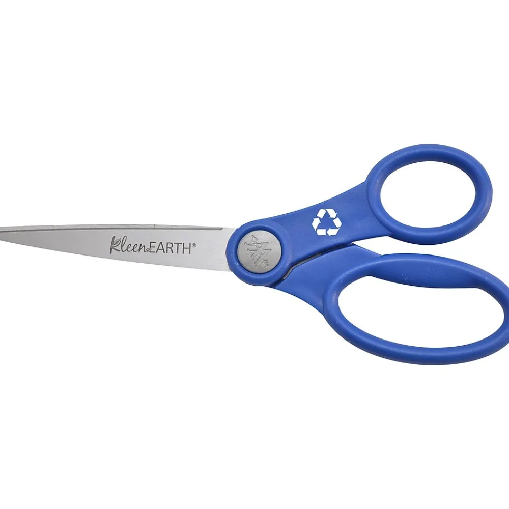 Scissors|Westcott KleenEarth 8" Stainless Steel Standard Scissors, Assorted Colors, 2/Pack (14882)
